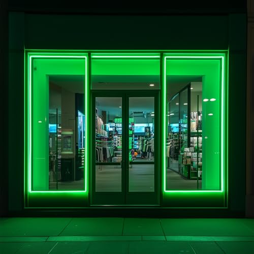 Flexible LED Neon Rope Lights 50FT Waterproof Strip Light Green 15M