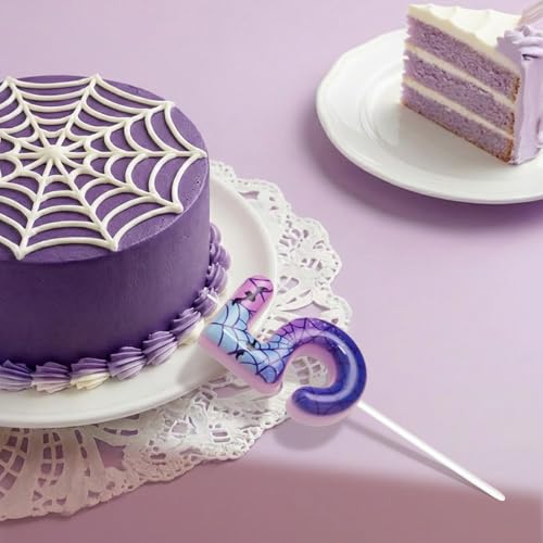 Candsun Purple Number 5 Birthday Candle - Fun Cartoon Cake Decoration