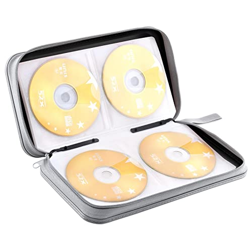 Bivisen 96 Capacity CD/DVD Case Wallet Organizer - Durable Black Zipper Bag