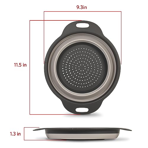 Glad Collapsible Colander, 2L Small Foldable Pasta Strainer for Kitchen