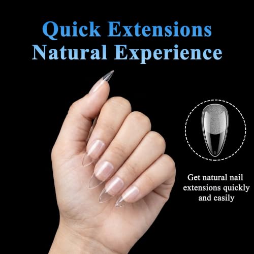 Medium Almond Soft Gel Nail Tips 300pcs Pre-Shaped Full Cover