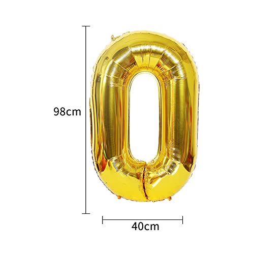 Gold 20th Birthday Decoration Kit with Banner and Balloons