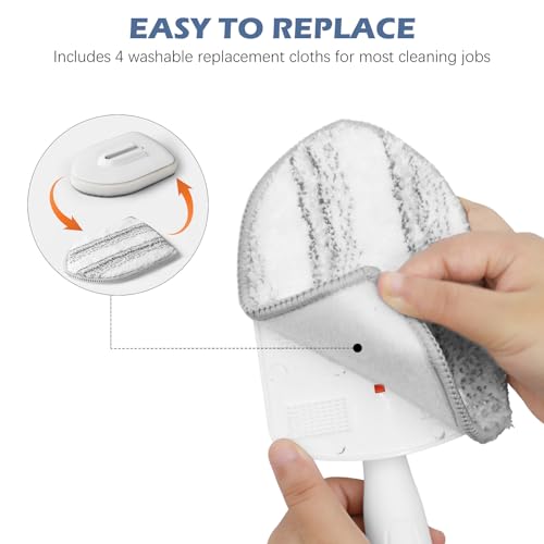 SetSail Tile and Bathtub Scrubber Refill Pads - 4 Pack (Microfiber & Scouring)