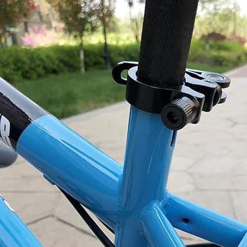 28.6mm Diameter Mountain Road Bike Part Bicycle Seatpost Clamp Black Aluminium Bicycle Quick Release Seat Clamp Suitable for 25.4mm Seatposts