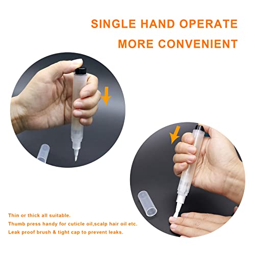 URGINO Refillable Cuticle Oil Pen - 3 Pack 6ml Reusable Nail Oil Applicator