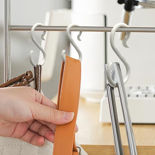 20 Durable Plastic S-Hooks for Easy Hanging - Versatile Storage Solution