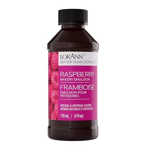 LorAnn Raspberry Emulsion for Baking - Gluten-Free Flavoring, 4 Fl Oz
