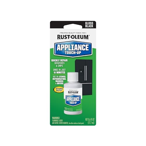 Rust-Oleum Appliance Touch-Up Paint Gloss Black 0.6 Fl Oz - Quick Repair