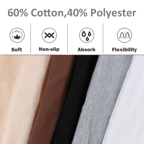 AHONEY 10 Pack Non-Slip Cotton Headbands for Women Workout Yoga