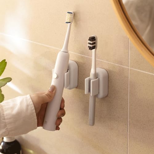 Wall-Mounted Toothbrush Holder - Adjustable Self-Adhesive Organizer