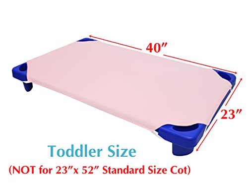 Toddler Cot Sheet - 100% Natural Cotton Percale, 23" x 40", Pink