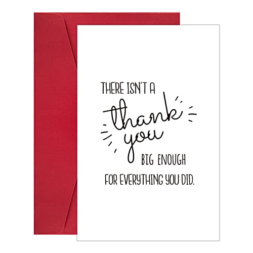 Ogeby Funny Thank You Card for Men & Women - Cute Greeting Card