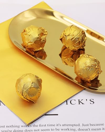 Gold Aluminum Candy Wrapper 6x6 Inch - 100 Pack for Chocolates & Gifts