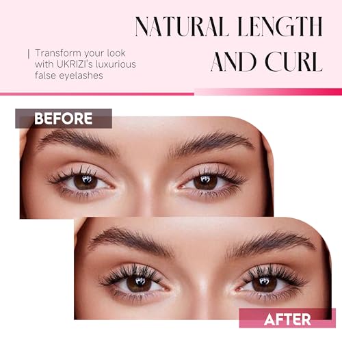 Ukrizi Natural Wispy False Eyelashes Thin Band Flared Lash UT12