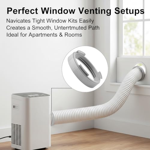 Universal Portable AC Exhaust Hose Connector - 5.9 inch Extension Coupler