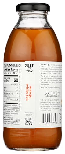 Organic Mango White Tea - Just Ice Tea, 16 Fl Oz