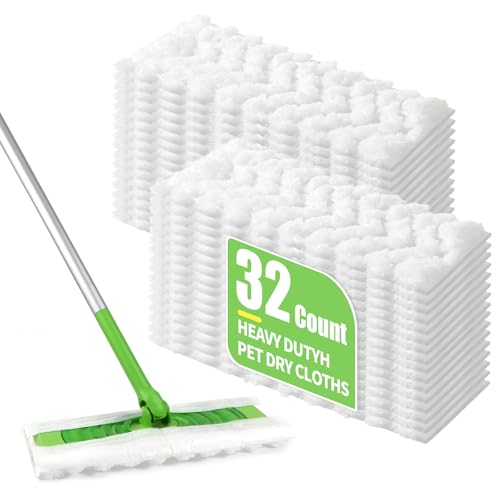 Gazeer 32 Count Pet Heavy Duty Duster Refills for Swiffer Sweeper Mops