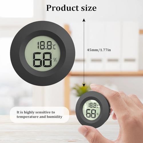 Jemey 2-Pack Digital Cigar Humidor Hygrometer & Thermometer Gauge