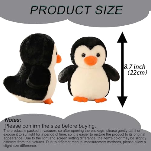 8.7 Inch Penguin Stuffed Animal Plush Pillow for Kids and Adults