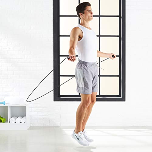 Amazon Basics Adjustable Jump Rope for Cardio & Home Workouts