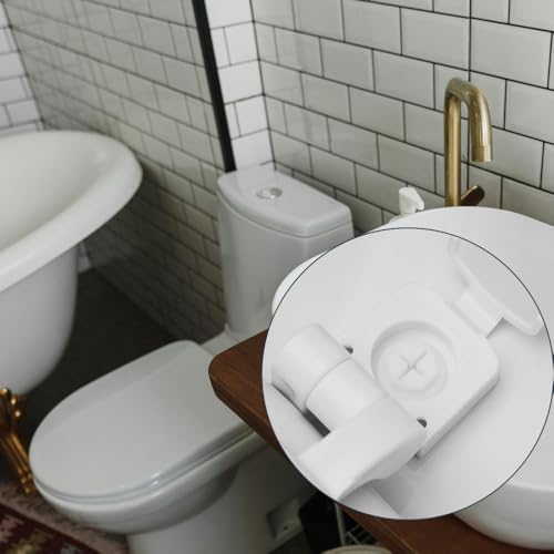 Universal Toilet Seat Hinge Replacement Kit - 2 Pack White Plastic Hardware