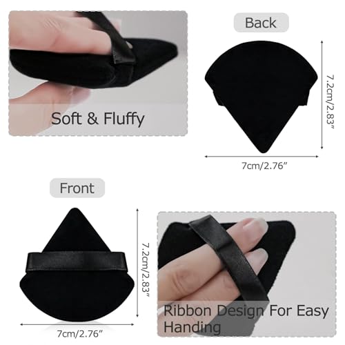 Flytianmy 9-Piece Triangle Makeup Powder Puffs for Face and Body