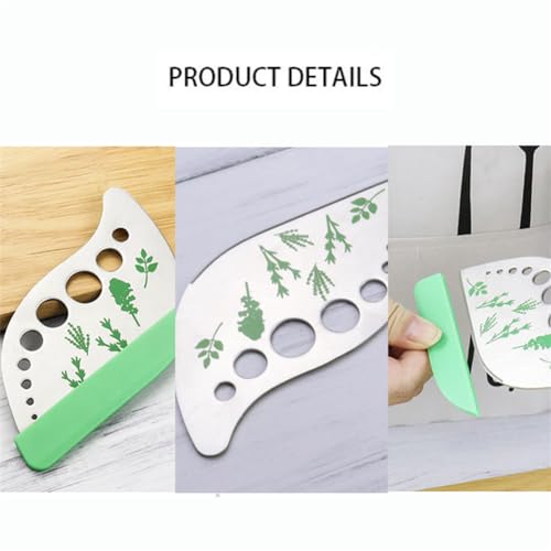 EYAKEG Stainless Steel Herb Stripper Tool with 9 Holes and Cutting Edge