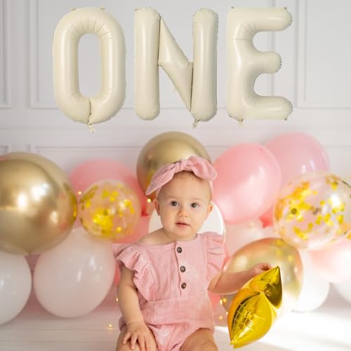 40 Inch Cream Letter A Balloon - Mylar Helium Birthday Decoration