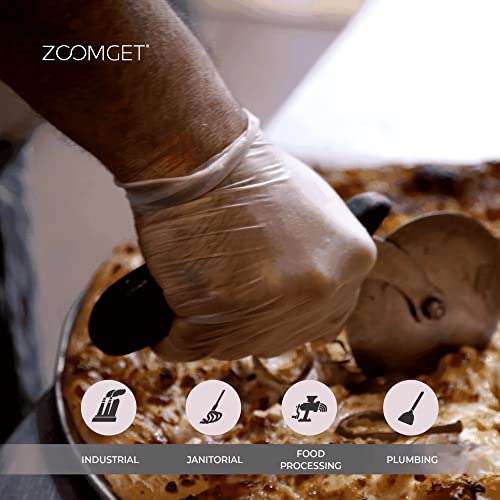X3 Clear Vinyl Disposable Industrial Gloves - 3 Mil, Latex-Free, Food-Safe