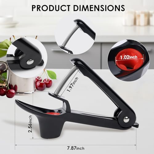 Stainless Steel Cherry Pitter Tool - 2 Pack with Push Design