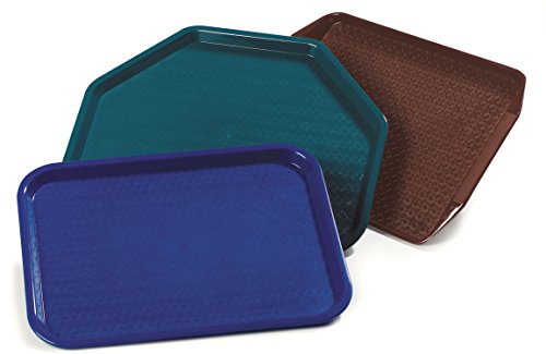 Blue Cafeteria Tray - 12" x 16" - Pack of 2 - Skid-Resistant