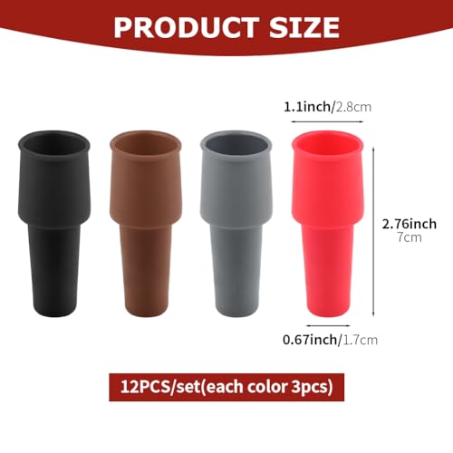 12 Silicone Wine Stoppers - Leak Proof Reusable Bottle Seals