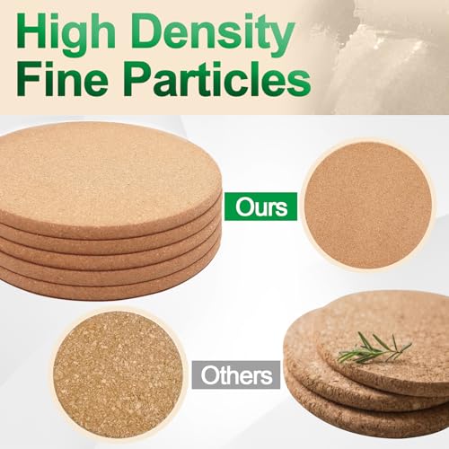 NIJIALGEXPY Cork Trivet Set - 4 Pack, 7.5 Inch Heat Resistant Hot Pads