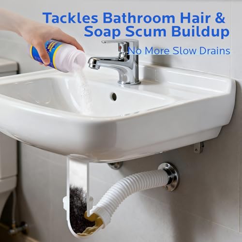 Sink Drain Cleaner Powder - Fast Foaming Clog Remover, 4 Pack