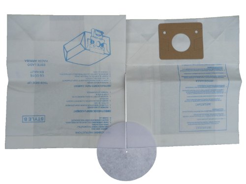 EnviroCare Replacement Vacuum Cleaner Dust Bags for Eureka Canisters - 3 Pack