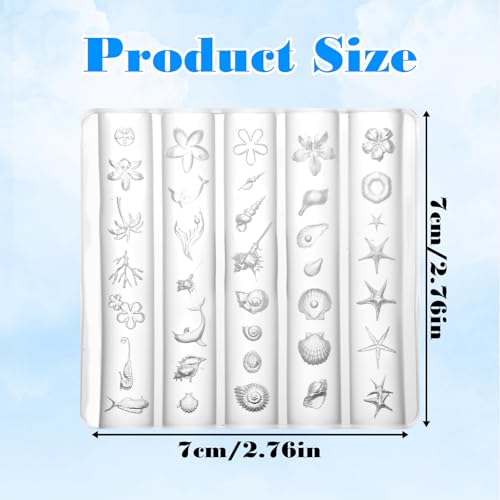 3D Sea Shell Silicone Nail Mold Ocean Beach Manicure Carving Template