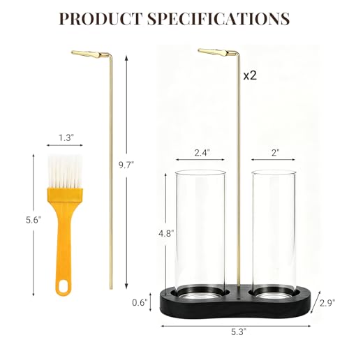 2 in 1 Glass Incense Holder with Ash Catcher & Storage - Boho Decor