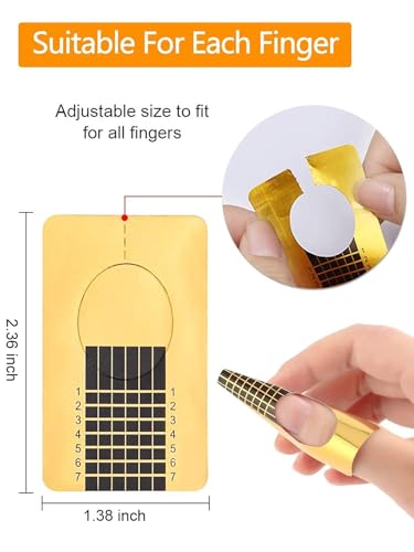 Yokilly Nail Forms for Acrylic Nails & Polygel Tips Guide - 100PCS