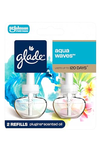 Glade PlugIns Aqua Waves Air Freshener Refills - 0.67 Fl Oz (Pack of 2)