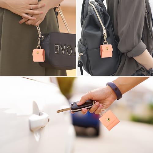 KUKUVR Mini Travel Jewelry Organizer Case with Keychain - Pink
