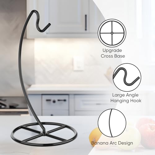 Beesini 2-Pack Banana Holder Stand, Heavy Duty Metal Fruit Rack for Kitchen