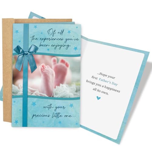 First Father's Day Card for New Dads - Heartfelt Design