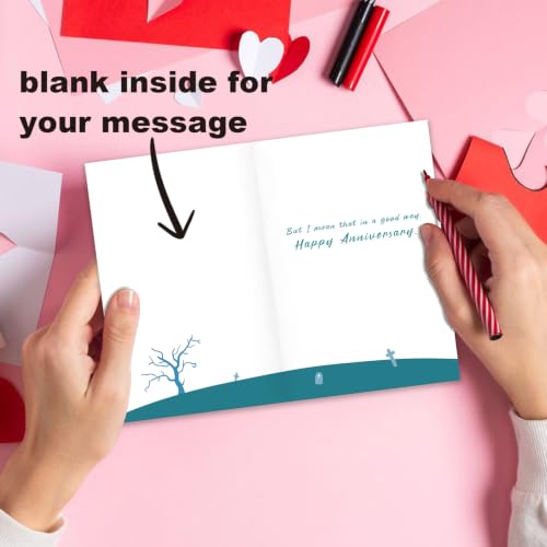 Funny Skeleton Couple Halloween Anniversary Card - Gothic Love Greeting