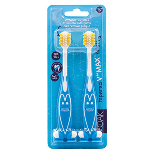 Ooak Kids Toothbrush Tapered V++Max Bristles Blue 2 Count