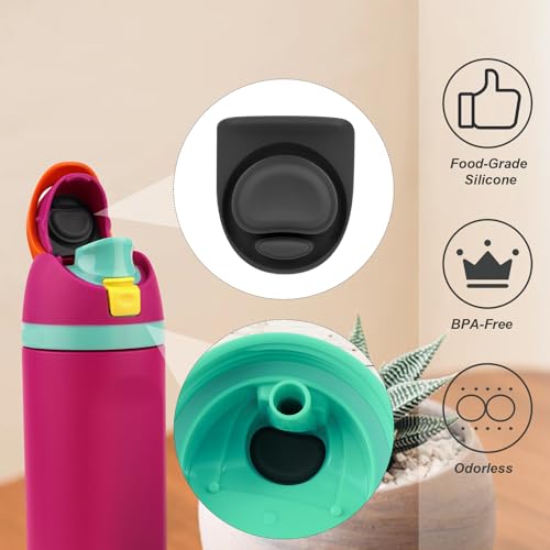 4pcs Bottle Seal Ring & Replacement Stopper for Owala FreeSip 24oz 32oz, BPA-Free Silicone O Ring Water Bottle Top Lid Replacement Parts for Owala 19oz 24oz 32oz 40oz, Gasket Plug Accessories