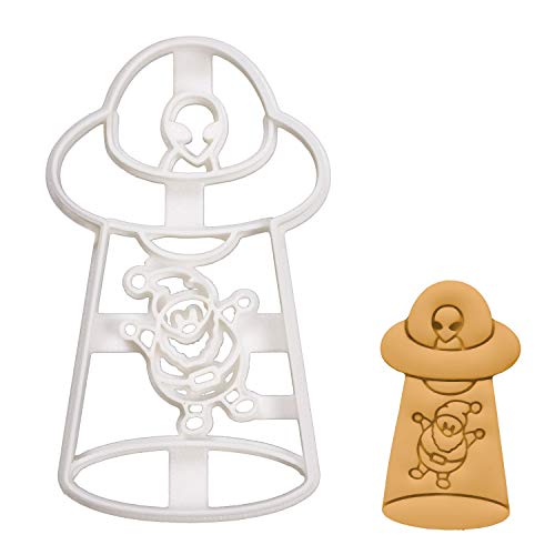 UFO Abducts Santa Claus Cookie Cutter for Baking & Crafting - Bakerlogy