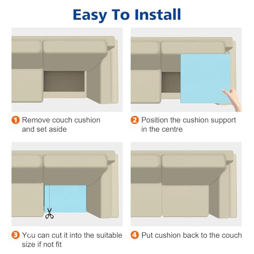 20"x20" Curved High-Density Foam Couch Support for Sagging Cushions