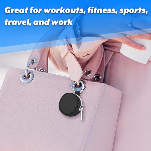 Homakover Portable Ring Organizer Case - Black Keychain Jewelry Holder