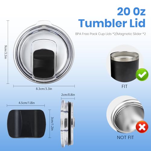 YETI Replacement Lids 2-Pack for 10-25 oz Tumblers with Magnetic Slider