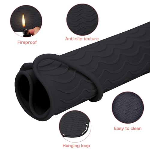 HEYSAM Large Silicone Heat Resistant Mat for Flat Iron & Hair Straightener